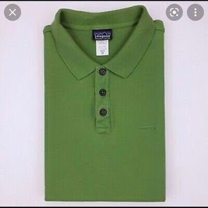 Patagonia Men’s Organic Cotton Green Polo Shirt